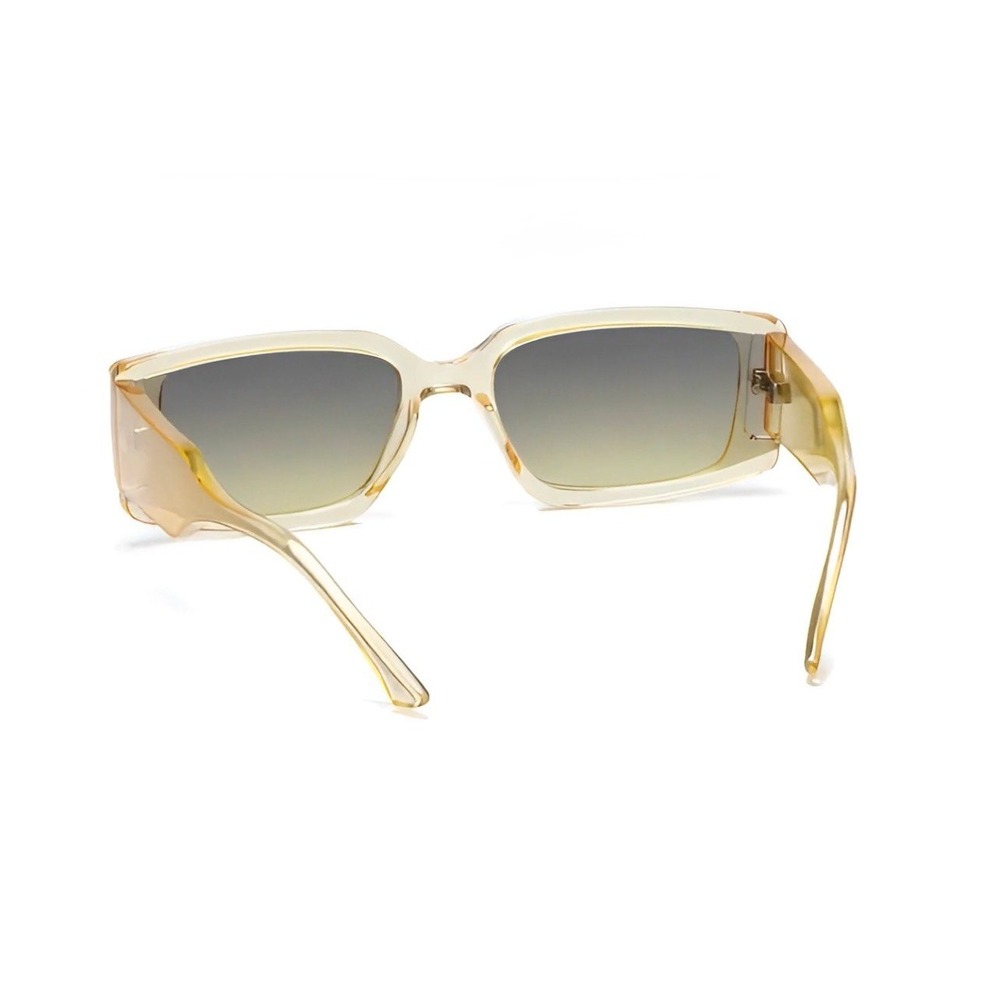 Womens Square Sunglasses Honey Amber Gradient Lens Lady's Eyewear Lentes Gafas - Picture 8 of 9